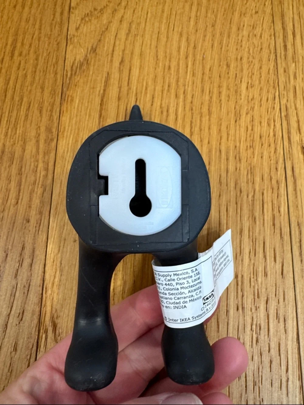 NEW IKEA BASTIS Dog Black Tail Wall Hanger Hook Hat Coat Leash Keys